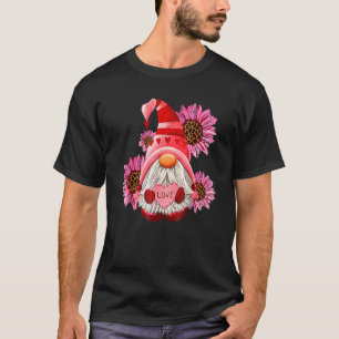 Camiseta Feliz dia de os namorados Gnome com Leopardo Sunfl