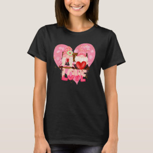 Camiseta Feliz dia de os namorados Gnomo Adora Homens Engra