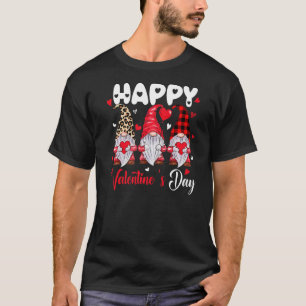 Camiseta Feliz dia de os namorados Gnomo Coração Homens C
