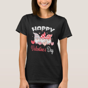 Camiseta Feliz dia de os namorados Gnomo Heart Para Homens