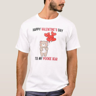 Camiseta Feliz dia de os namorados para o meu urso-polta