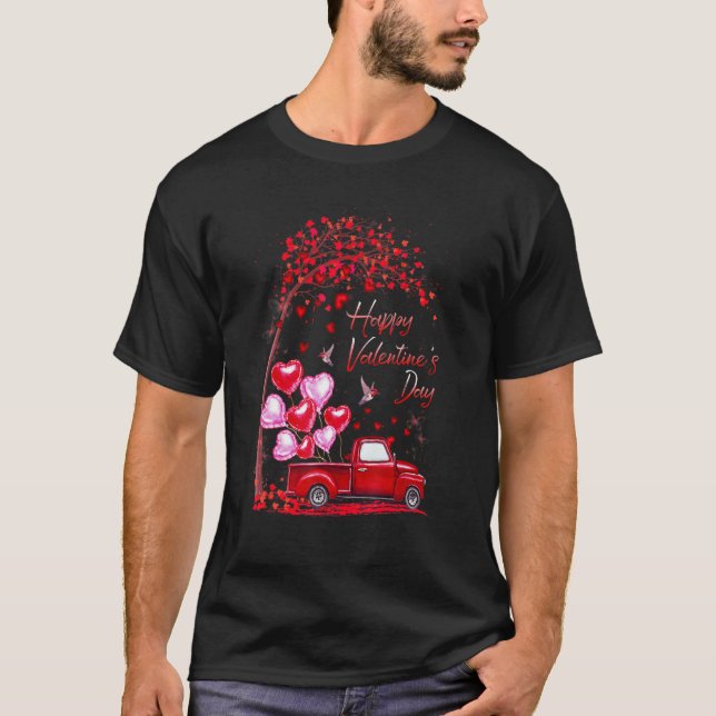 Camiseta Feliz dia de os namorados Red Truck Copia Mulheres (Frente)