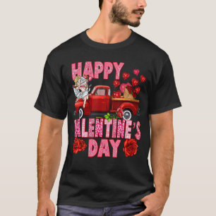 Camiseta Feliz dia de os namorados Red Truck Western Cute