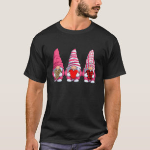 Camiseta feliz dia de os namorados Três Gnomos Segurando C