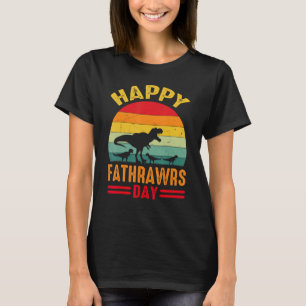 Camiseta Feliz Dia de os pais Dinossauro Filho Para O Pai T