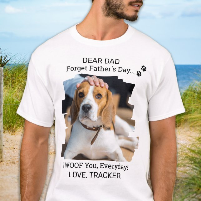 Camiseta Feliz Dia de os pais Eu Te Amo Pai De Cachorro Fot (Criador carregado)