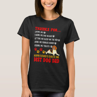 Camiseta Feliz Dia de os pais, Melhor Pai Cão Cachorro