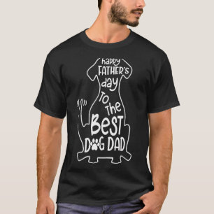 Camiseta Feliz Dia de os pais Para O Melhor Cão Pai