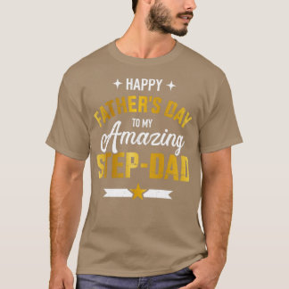 Camiseta Feliz dia de os pais para o meu incrível padrasto