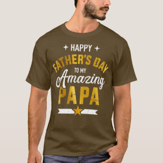 Camiseta Feliz dia de os pais para o meu incrível papa de f