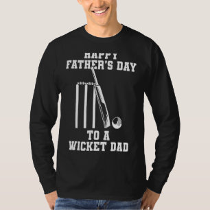Camiseta Feliz Dia de os pais Para Um Críquete De Pai De Wi
