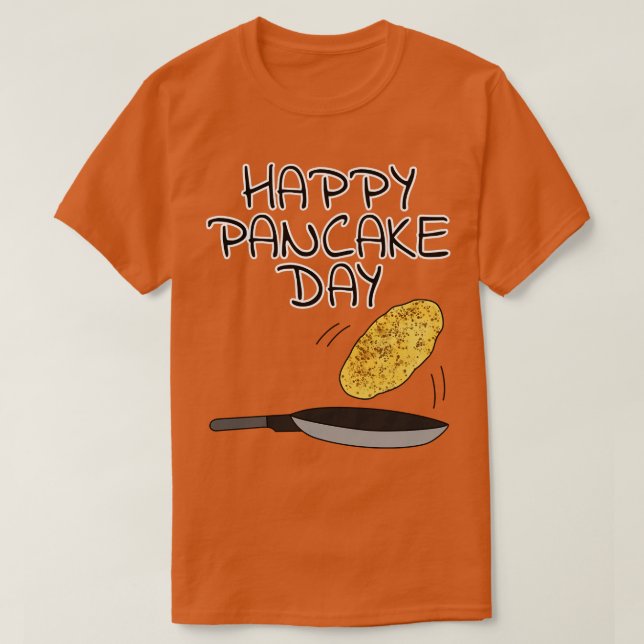 Camiseta Feliz Dia de Pancake Terça-feira (Frente do Design)