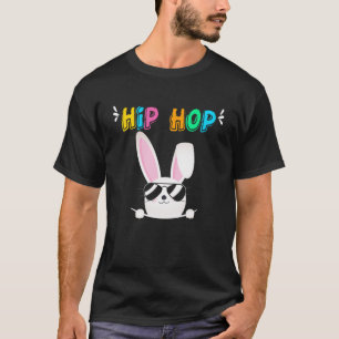 Camiseta Feliz Dia de Páscoa Hip Hop Bunny Meninos Meninas 