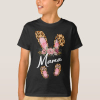 Feliz Dia de Páscoa Leopardo Floral Mamãe Orelhas 