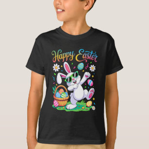 Camiseta Feliz Dia de Páscoa para Meninos Meninas Crianças 