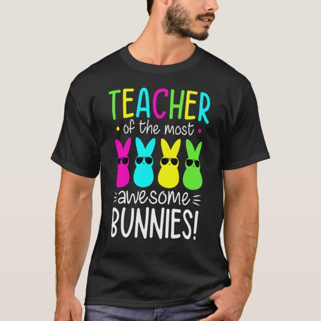 Camiseta Feliz Dia de Páscoa Professora Mulheres Páscoa Pro (Frente)