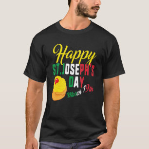 Camiseta Feliz Dia de São José Jesus Sfingi Zeppole 19 de M