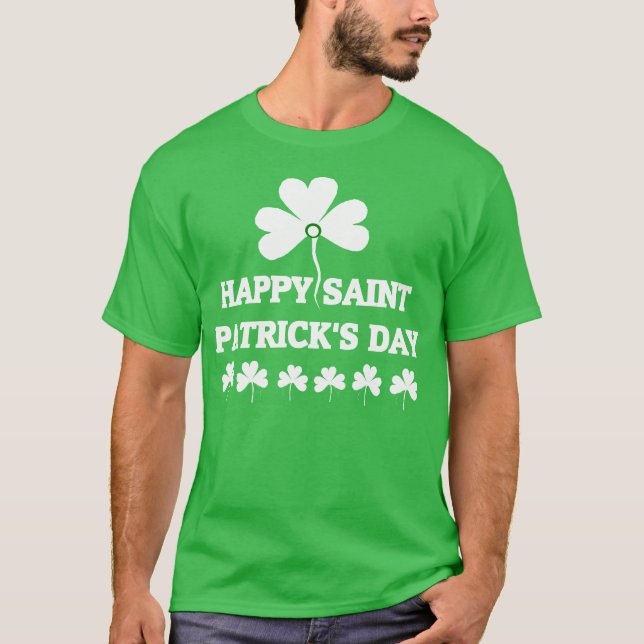Camiseta "Feliz Dia de São Patrício" (Frente)