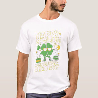 Camiseta Feliz Dia de São Patrício Aniversário Shamrock Dab