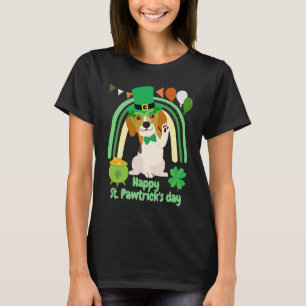 Camiseta Feliz dia de São Patrício beagle com c trevos