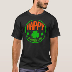 Camiseta Feliz Dia de São Patrício Círculo Design
