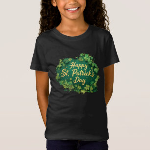 Camiseta Feliz Dia de São Patrício com Design de Trevo