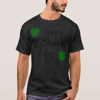 Camiseta Feliz Dia de São Patrício com folha de trevo