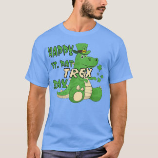 Camiseta Feliz Dia de São Patrício com os motivos dos dinos