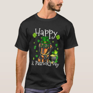 Camiseta Feliz Dia de São Patrício Dachshund Dog Irish Dach
