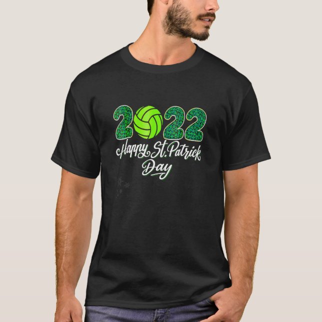 Camiseta Feliz Dia de São Patrício de Santo de Voleibol Leg (Frente)