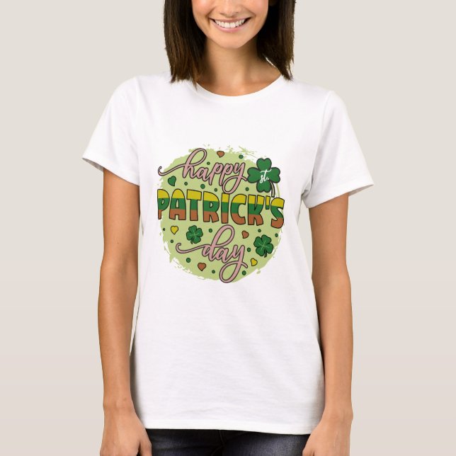 Camiseta Feliz Dia de São Patrício de sorte (Frente)