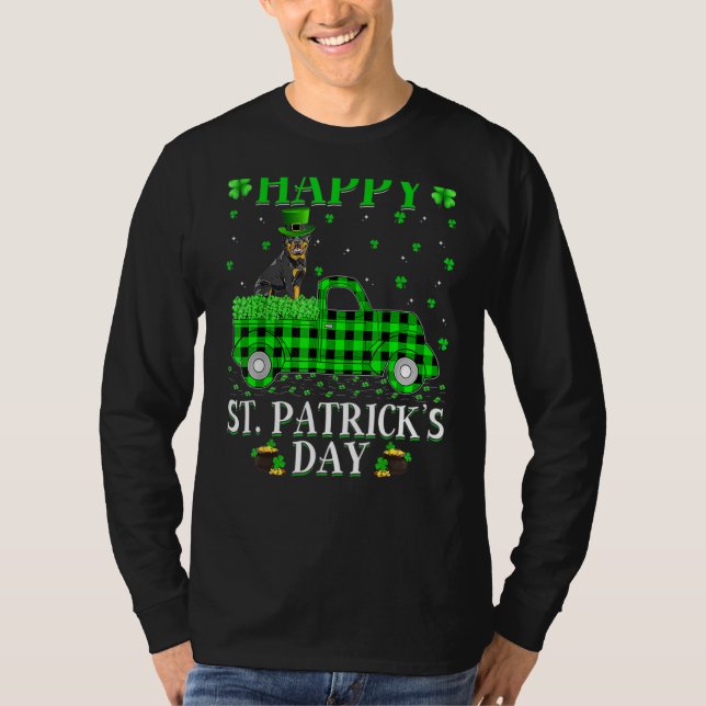 Camiseta Feliz Dia de São Patrício E Shamrock (Frente)
