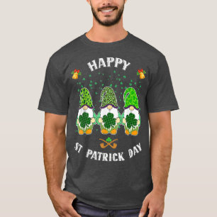 Camiseta Feliz Dia de São Patrício Engraçado Três Gnomos