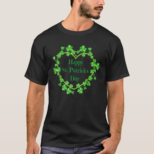 Camiseta Feliz Dia de São Patrício Funny Saint Patrick Iris (Frente)