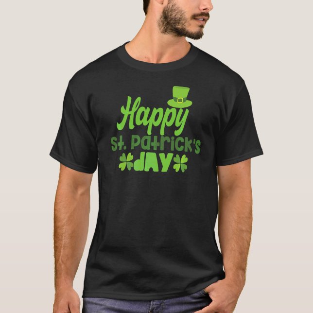 Camiseta Feliz Dia de São Patrício Irlanda St Patricks D (Frente)
