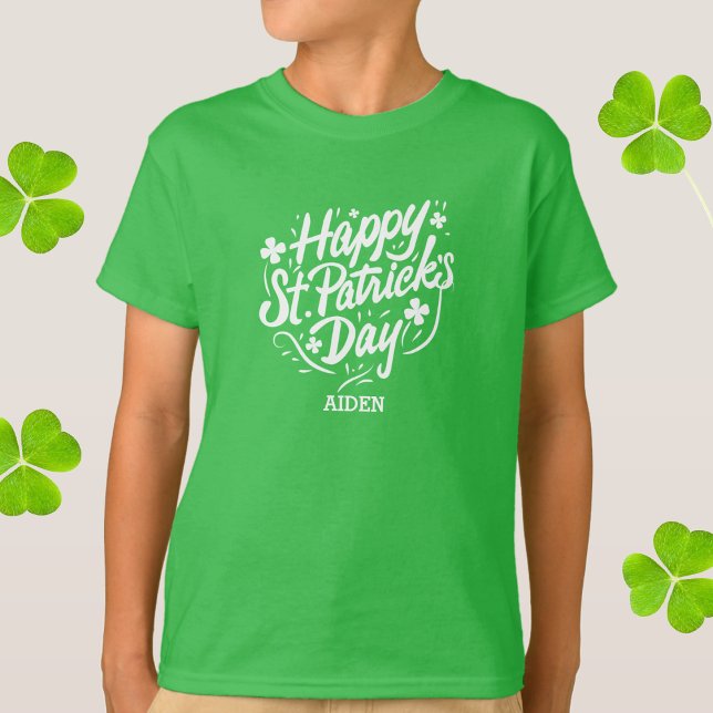 Camiseta Feliz Dia de São Patrício irlandês Shamrocks perso (Criador carregado)