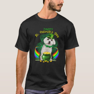 Camiseta Feliz Dia de São Patrício Maltês Leprechaun Hat