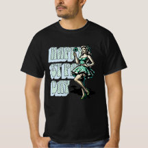 Feliz Dia de São Patrício Pinup Girl com Shamrock