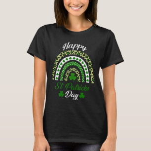 Camiseta Feliz Dia de São Patrício Rainbow Dia de São Patrí