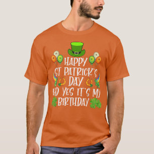 Camiseta Feliz Dia de São Patrício Seu Meu Nascer De Aniver