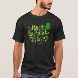 Camiseta Feliz Dia de São Patrício Shamrock Irish Go Lucky