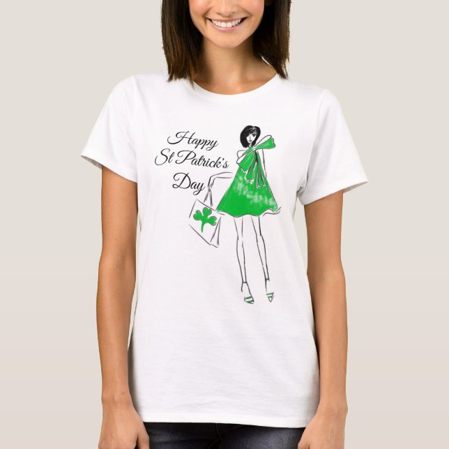 Camiseta Feliz Dia de São Patrício T-Shirt (Frente)