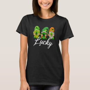 Camiseta Feliz Dia de São Patrício Três Gnomos Lucky Green