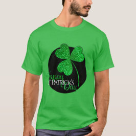 Camiseta Feliz Dia de São Patrício Trevo Brilhante