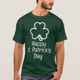 Camiseta Feliz dia de São Patrício trevos verdes família