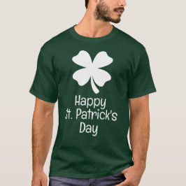 Camiseta Feliz dia de São Patrício trevos verdes família