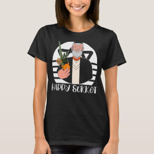 Camiseta Feliz Dia de Sucota Lulav Palm Tree Israelita