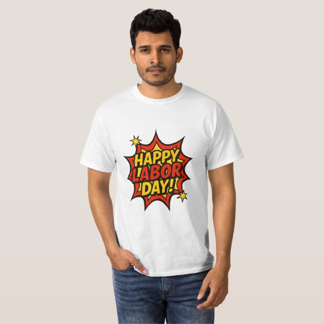 Camiseta Feliz dia de trabalho design (Frente Completa)