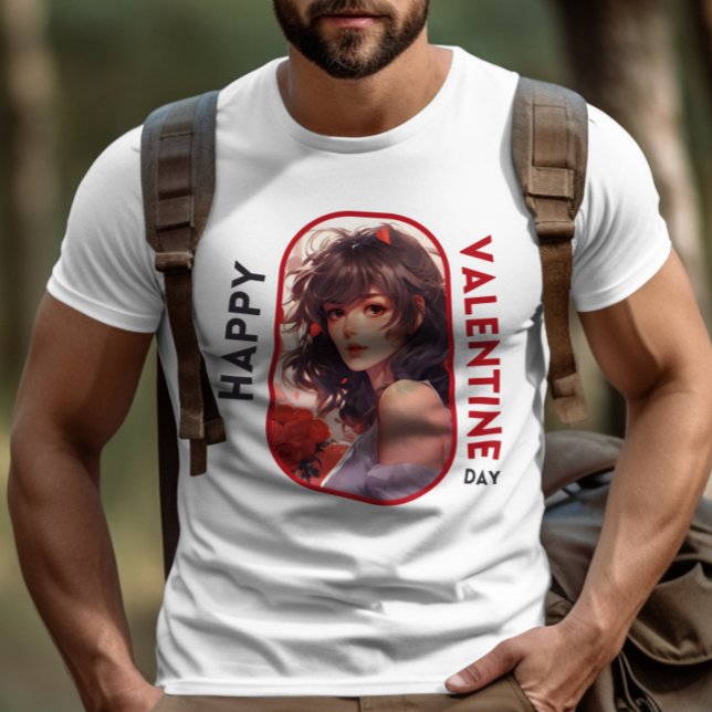 Camiseta Feliz dia de Velentine - Admitindo Gaze (Criador carregado)