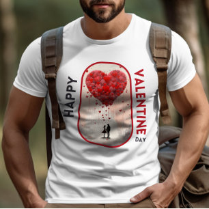 Camiseta Feliz Dia de Velentine - Amor à Chama Eterna